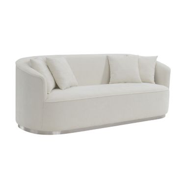 ACME Odette Sofa w/4 Pillows, Beige Chenille