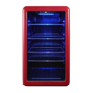 Magic Chef 3.4cu. ft. Red Retro Beverage Cooler