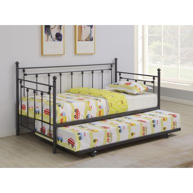 Nocus Spindle Metal Twin Daybed with Trundle