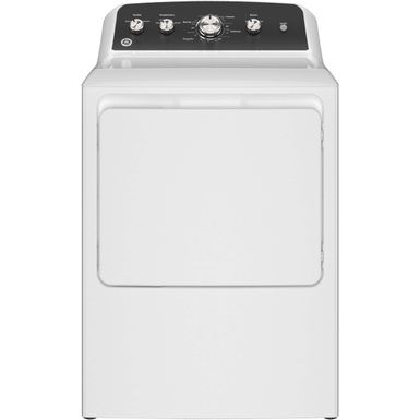 GE - 7.2 Cu. Ft. Electric Dryer with Long Venting up to 120 Ft. - White with Matte Black