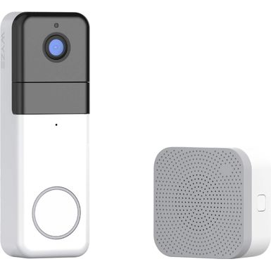 Wyze - Battery Video Doorbell Camera Pro - White/Grey