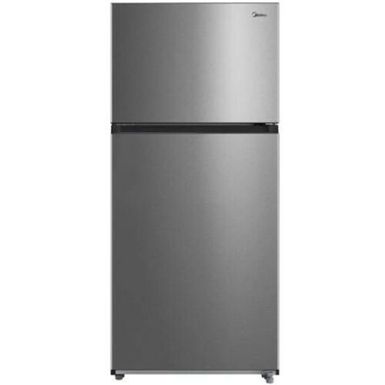 Midea - 18 Cu. Ft. Top-Mount Freezer Refrigerator in Stainless Steel