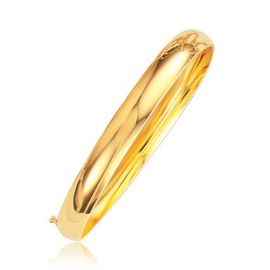 Classic Bangle in 14k Yellow Gold (8.0mm) (7 Inch)