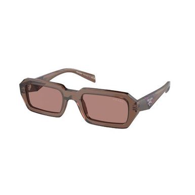 Prada Sunglasses (PRA12S-17O60B, Brown Transparent/Light Brown)