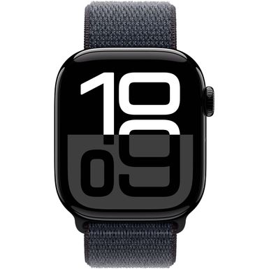 Apple Watch Series 10 (GPS+Cellular) 42mm Aluminum Case with Ink Sport Loop - Jet Black - (2024)