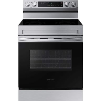 Samsung - 6.3 cu. ft. Freestanding Electric Range with WiFi and Steam Clean - Stainless Steel