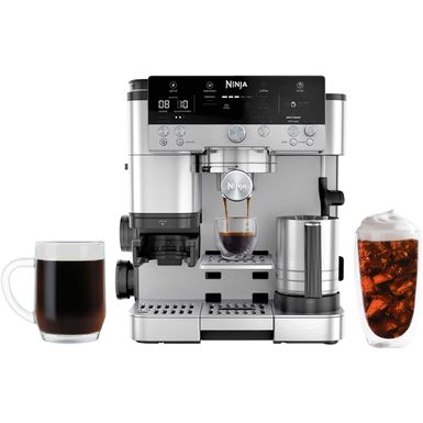 Ninja - Luxe Caf Premier Series 3-in-1 Espresso Coffee and Cold Brew Machine with Grinder and Scale and Hands-Free Frother - Stainless Steel