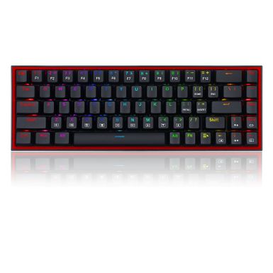 REDRAGON - K631-RGB 65 Wired Mechanical Red Switch Gaming Keyboard with RGB Backlighting - Black