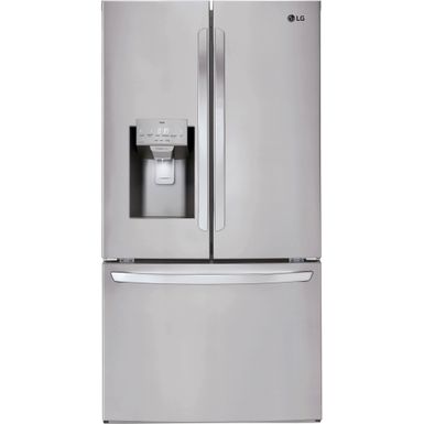 LG - 27.7 Cu. Ft. French Door Smart Refrigerator with External Ice and Water - Stainless Steel