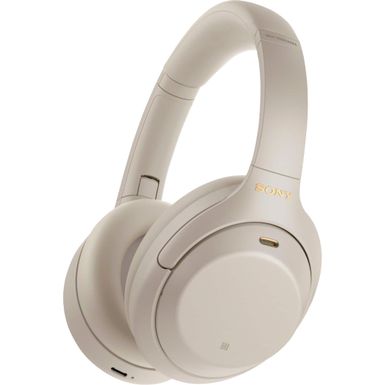 Sony - WH1000XM4 Wireless Noise-Cancelling Over-the-Ear Headphones - Silver