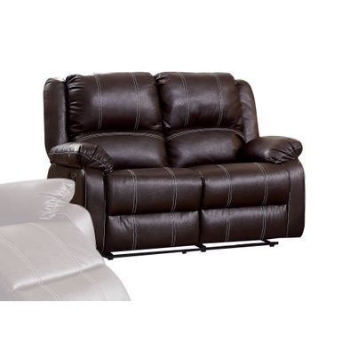 ACME Zuriel Motion Loveseat, Brown Synthetic Leather