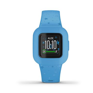 Garmin - vivofit jr. 3 Kids Fitness Activity Tracker - Blue Stars