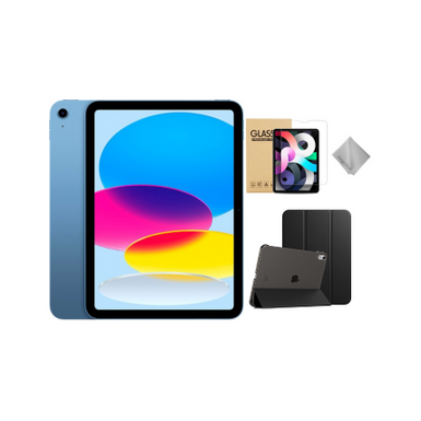 Apple 10th Gen 10.9-Inch iPad (Latest Model) with Wi-Fi - 256GB - Blue With Black Case Bundle