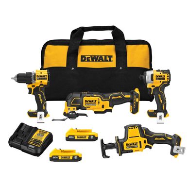 DeWalt - ATOMIC 20V MAX 4-Tool Combo Kit - Multi-Tool Driver Impact Driver Recip Saw