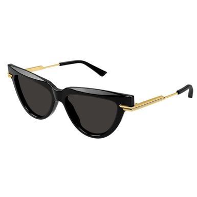 Bottega Veneta Ladies' Cat Eye Sunglasses - Black/Gold-Tone