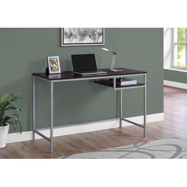 Computer Desk/ Home Office/ Laptop/ 48"L/ Work/ Metal/ Laminate/ Brown/ Grey/ Contemporary/ Modern