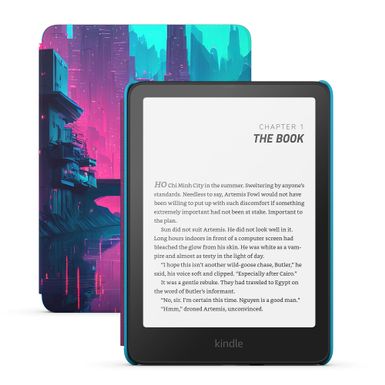 Amazon - Kindle Paperwhite Kids (16 GB) larger 7 glare-free display Kids read an average of 1+ hour per day with Kindle - 2024 - Cyber City