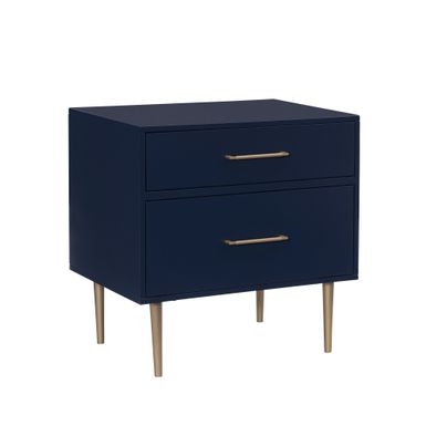 Thornaby Two Drawer Nightstand Navy