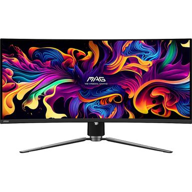 MSI - MAG341CQPQDOLED 34" Quantum Dot OLED Curved UWQHD 175Hz 0.03ms Monitor with HDR400 (DisplayPort, HDMI, USBC) - Black