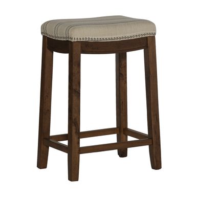 Ansley Backless Upholstered Counter Stool Natural