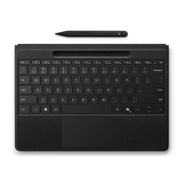 Microsoft Surface Pro Flex Keyboard - keyboard - with touchpad accelerometer Surface Slim Pen 2 storage and charging tray - QWERTY - English - black - with Slim Pen Input Device