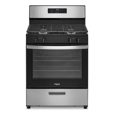 Whirlpool - 5.1 Cu. Ft. Freestanding Gas Range with Broiler Drawer - Stainless Steel