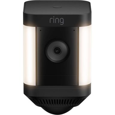 Ring - Spotlight Cam Plus Outdoor/Indoor Wireless 1080p Battery Surveillance Camera - Black