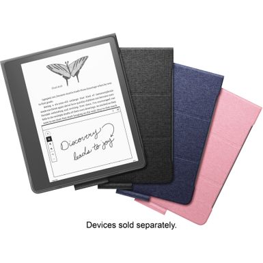 Amazon - Kindle Scribe Fabric Folio Cover with Magnetic Attach (for Kindle Scribe) - Wild Rose