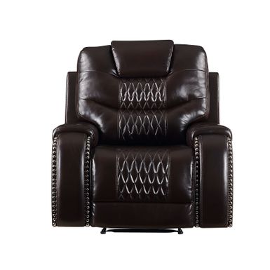 ACME Braylon Power Motion Recliner, Brown Synthetic Leather