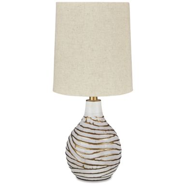 White/Gold Finish Aleela Metal Table Lamp (1/CN)