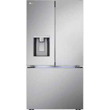 LG - Counter-Depth MAX 25.5 Cu. Ft. French Door Smart Refrigerator with Four Kinds of Ice - Stainless Steel