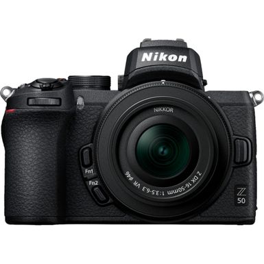 Nikon - Z50 Mirrorless 4K Video Camera with NIKKOR Z DX 16-50mm f/3.5-6.3 VR Lens - Black