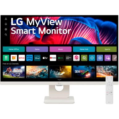 LG - My View 27" IPS UHD 60Hz Smart Monitor (HDMI, USB-C) - White