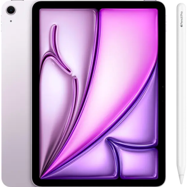 Apple - 11-inch iPad Air (Latest Model) with Apple Pencil Pro - M2 chip Wi-Fi 128GB - Purple