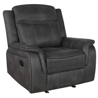 Lawrence Upholstered Tufted Back Glider Recliner