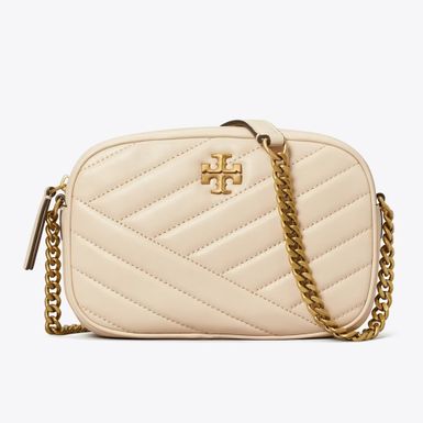 Tory Burch Kira Chevron Camera Bag-New Cream