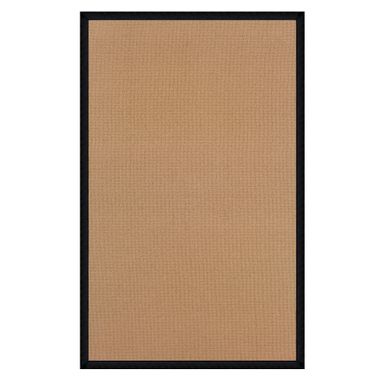 Abberly Cork And Black Faux Leather 5X8 Area Rug