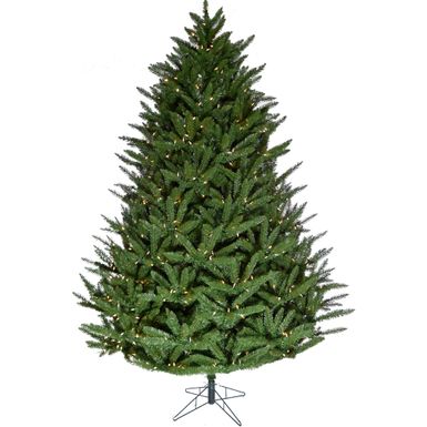 Fraser Hill Farm 7.5' Centerville Pine Christmas Tree - Warm White LED Lights