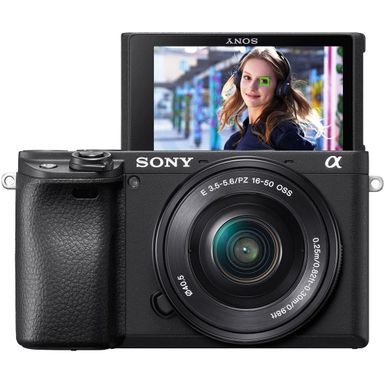 Sony - Alpha a6400 Mirrorless Camera with E PZ 16-50mm f/3.5-5.6 OSS Lens - Black