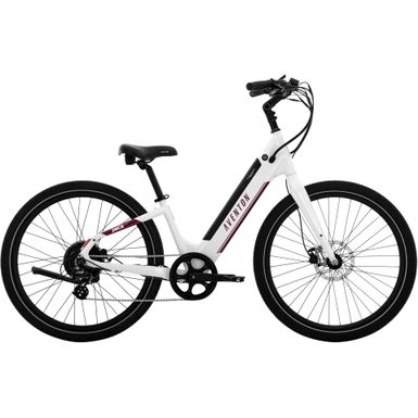 Aventon - Pace 500.3 Step-Through Ebike w/ up to 60 mile Max Operating Range and 28 MPH Max Speed - Large - Ghost White