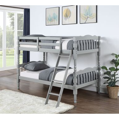 ACME Homestead Twin/Twin Bunk Bed, Gray Finish