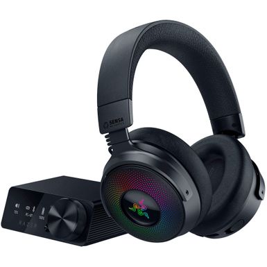 Razer - Kraken V4 Pro Wireless Gaming Headset with 9 Zone Chroma RGB - For PC, Mac, PS5, Nintendo Switch, Steam Deck, Smartphone - Black