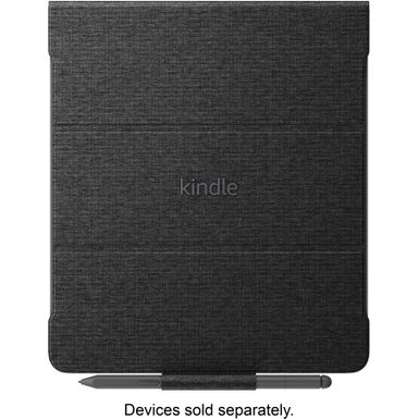 Amazon - Kindle Scribe Fabric Folio Cover with Magnetic Attach (for Kindle Scribe) - Black