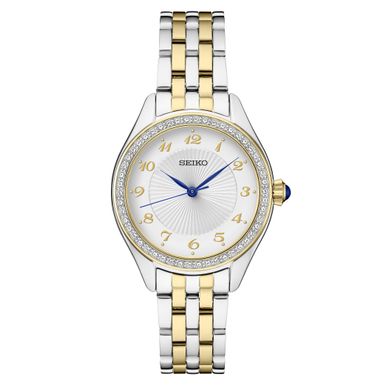 Seiko - Ladies Essentials Crystal Gold & Silver-Tone SS Watch White Dial