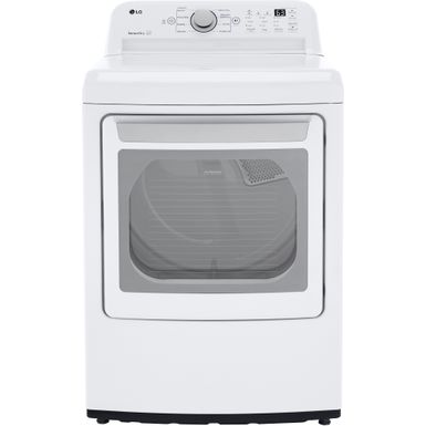 LG - 7.3 Cu. Ft. Electric Dryer with Sensor Dry - White