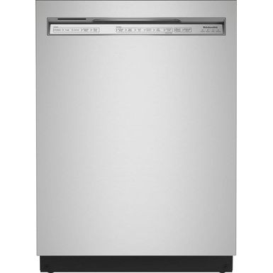 KitchenAid - 24 Front Control Built-In Dishwasher with Stainless Steel Tub PrintShield Finish 3rd Rack 39 dBA - Stainless Steel