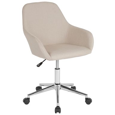 Alamont Home - Cortana Contemporary Fabric Swivel Office Chair - Beige Fabric