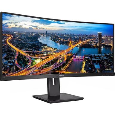 Philips - B-Line 346B1C 34" LCD Curved UltraWide Adaptive Sync WLED LCD Monitor (DisplayPort, USB, HDMI) - Textured Black