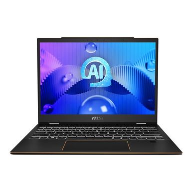 MSI - Summit E13 AI Evo A1M 2-in-1 13.3" Touch Screen Laptop - Intel Core Ultra 7 with 32GB Memory - 1 TB SSD - Ink Black, Black