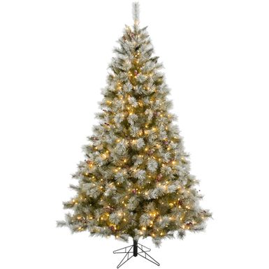 Fraser Hill Farm 6.5' Homestead Pine Tree, Warm White LED Lights, Easy Connect